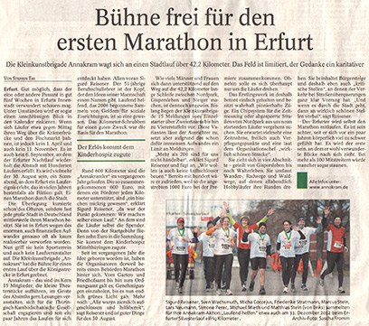 Bühne frei für den ersten Marathon in Erfurt